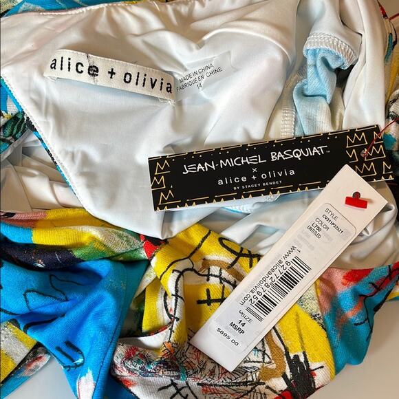 ALICE + OLIVIA Basquiat Delora Long Sleeve Bodycon Maxi Dress Size 14 - Picture 9 of 10